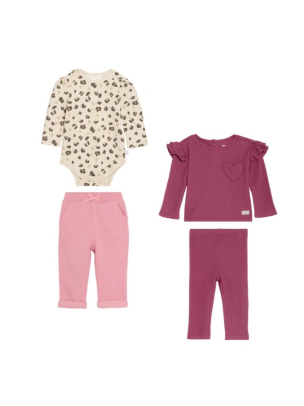 NWT Koala Baby 4-piece Violet Rose Thermal Set Size 3M